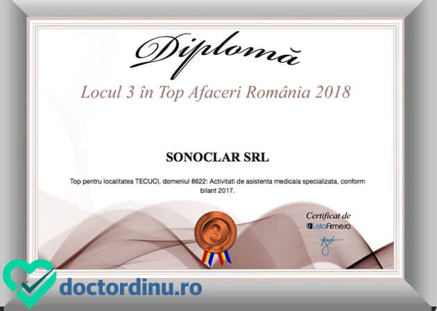 Diploma Lista firme_Doctor Dinu Constantin_ Sonoclar srl